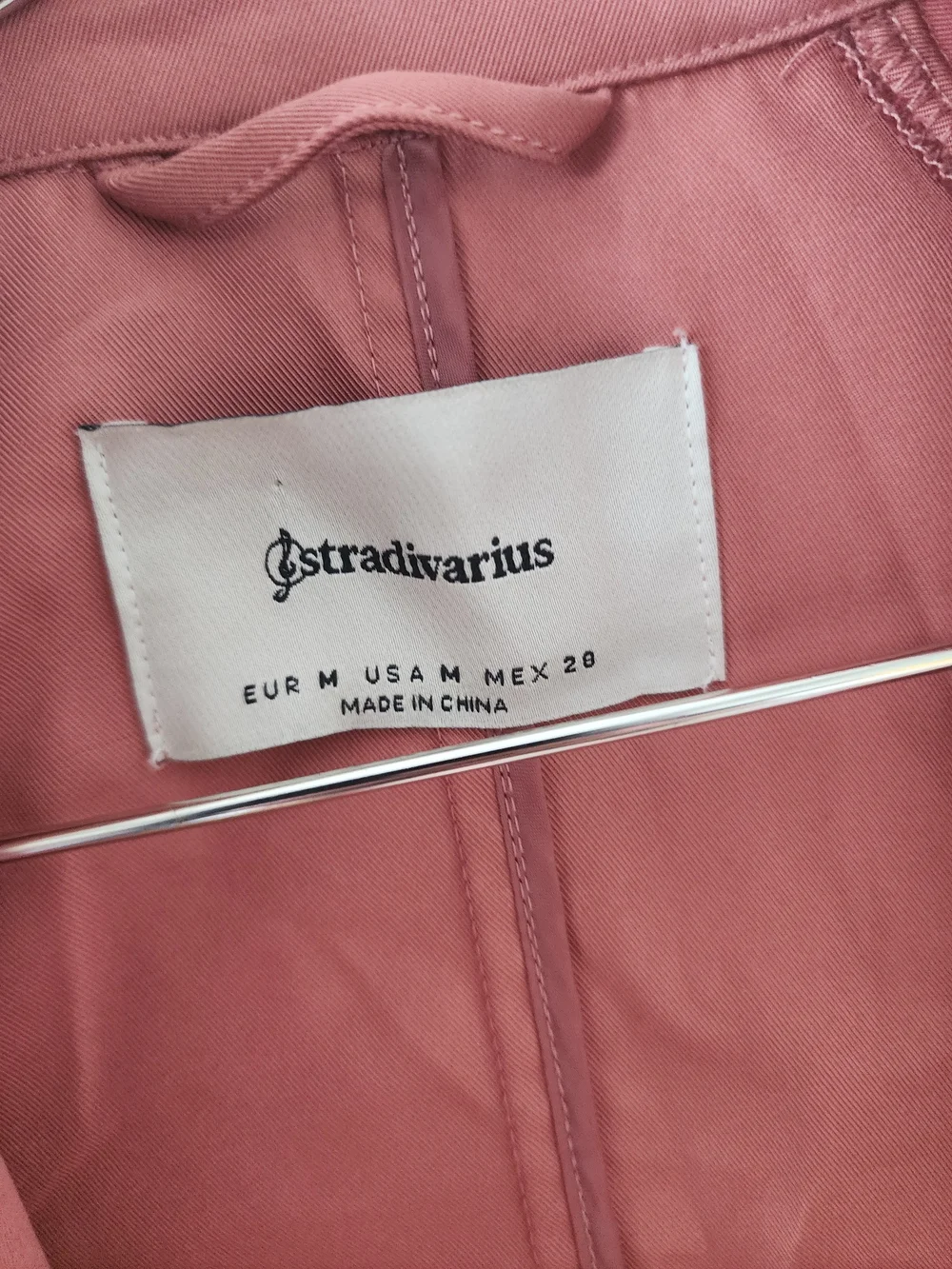 Stradivarius Women's Dusty Rose Double-Breasted Trench Coat - Picture 2 of 10